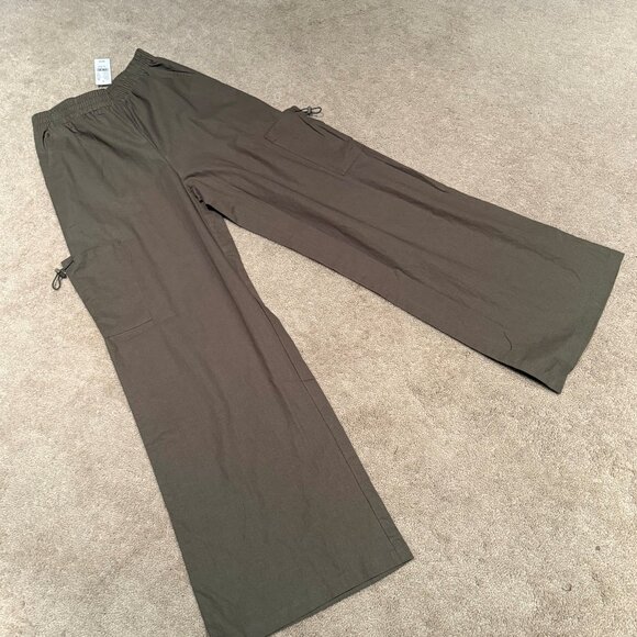 Pacsun La Hearts Linen Pull-On Baggy Cargo Pants - Picture 1 of 5